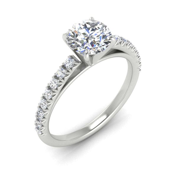 14k Accented Cathedral Engagement Ring Image 3 David Douglas Diamonds & Jewelry Marietta, GA