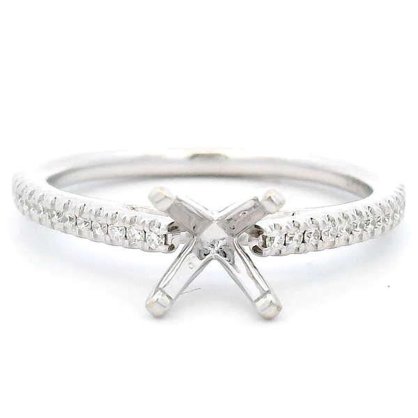 French Pave Engagement Ring | 0.13 ctw David Douglas Diamonds & Jewelry Marietta, GA