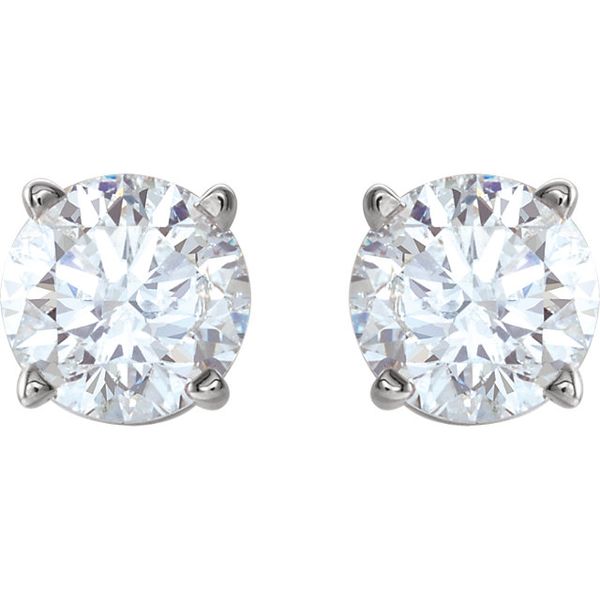 14k White 1 CTW Diamond Earrings | Select David Douglas Diamonds & Jewelry Marietta, GA