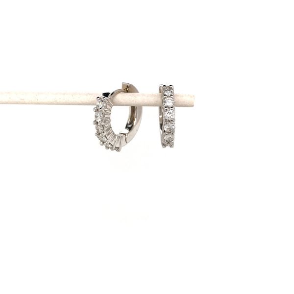 18k White Gold Diamond Hoop Earrings David Douglas Diamonds & Jewelry Marietta, GA