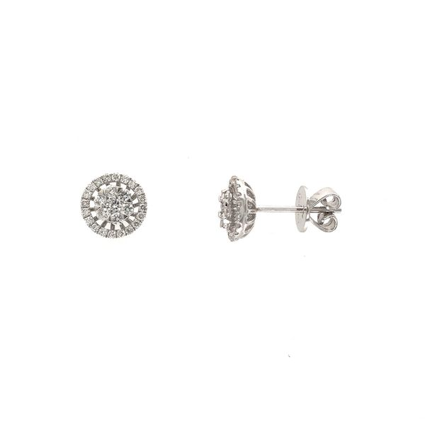 18k White Gold Diamond Earrings Image 2 David Douglas Diamonds & Jewelry Marietta, GA