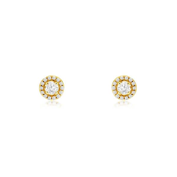 14k Halo Style Diamond Earrings Image 2 David Douglas Diamonds & Jewelry Marietta, GA