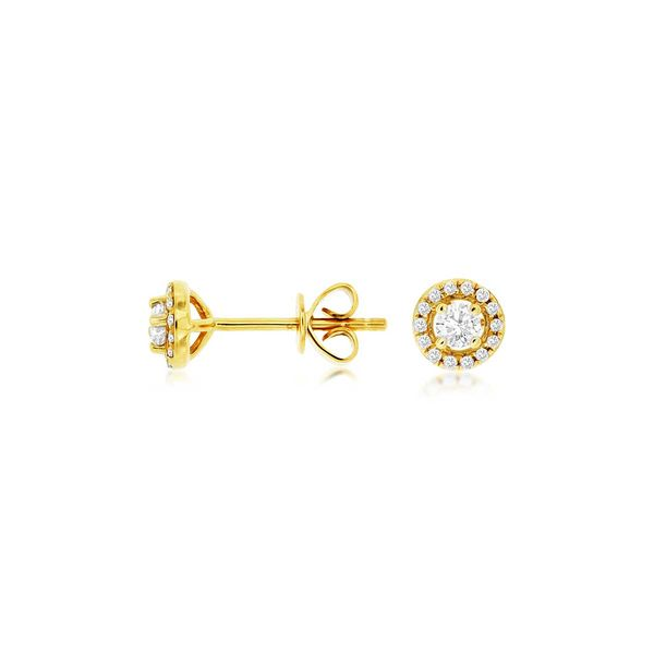 14k Halo Style Diamond Earrings David Douglas Diamonds & Jewelry Marietta, GA