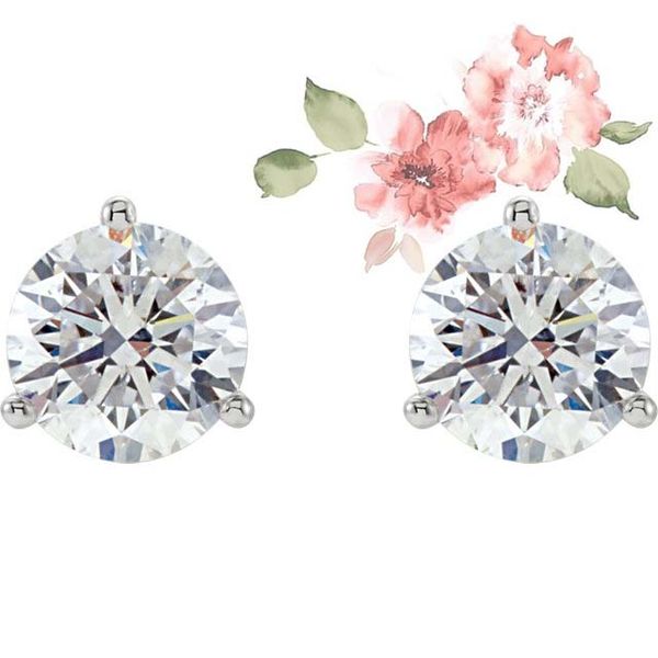 14k White Gold 3 CTW Lab Grown Diamond Earrings David Douglas Diamonds & Jewelry Marietta, GA