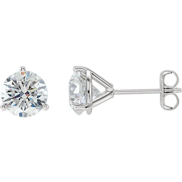 14k White 2 CTW Lab Grown Diamond Earrings Image 2 David Douglas Diamonds & Jewelry Marietta, GA