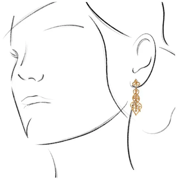 14k Fleur-de-lis Earrings Image 3 David Douglas Diamonds & Jewelry Marietta, GA