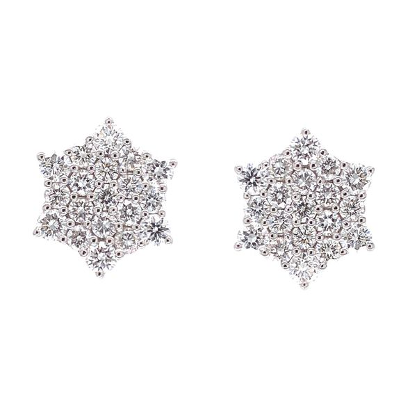 18k Cluster Style Earrings Image 2 David Douglas Diamonds & Jewelry Marietta, GA
