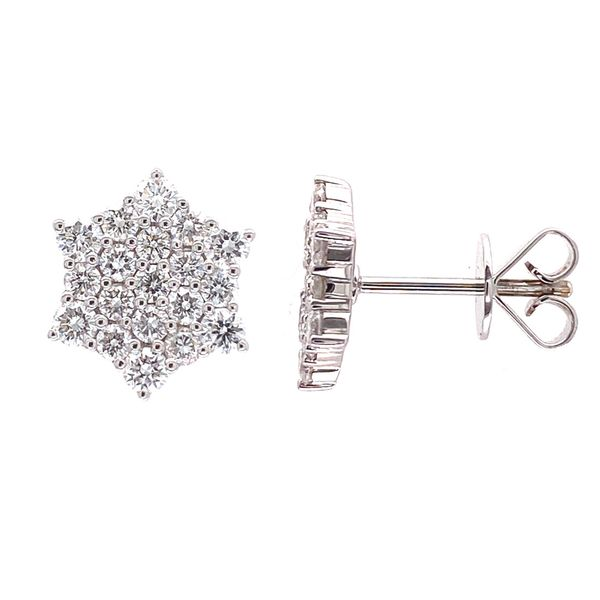 18k Cluster Style Earrings David Douglas Diamonds & Jewelry Marietta, GA