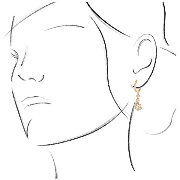 18k Cluster Dangle Earrings Image 3 David Douglas Diamonds & Jewelry Marietta, GA
