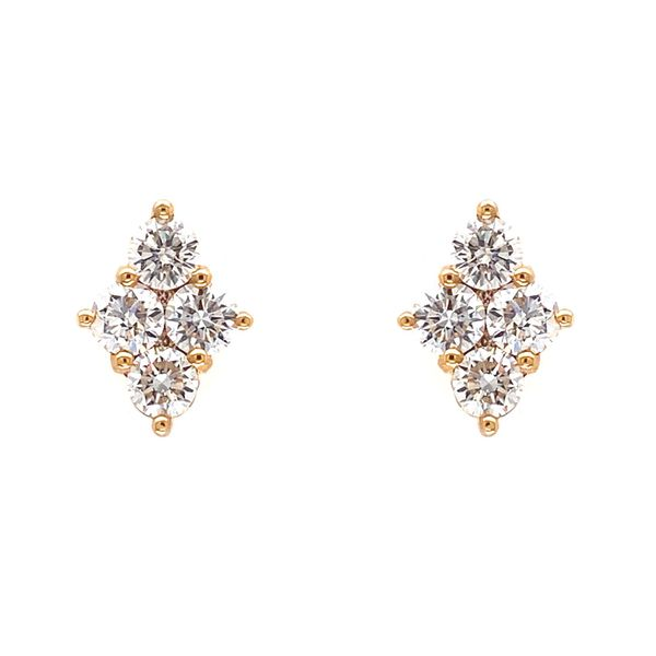 18k Cluster Style Earrings Image 2 David Douglas Diamonds & Jewelry Marietta, GA