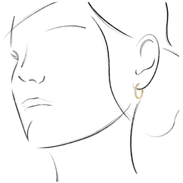 18k Diamond Hoop Earrings | 19 mm Image 3 David Douglas Diamonds & Jewelry Marietta, GA