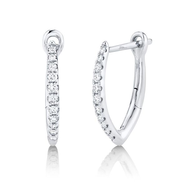 Elongated Diamond Hoop Earring David Douglas Diamonds & Jewelry Marietta, GA