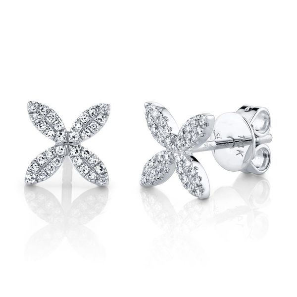 Diamond Flower Stud Earrings David Douglas Diamonds & Jewelry Marietta, GA