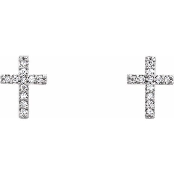 Diamond Cross Earrings Image 2 David Douglas Diamonds & Jewelry Marietta, GA