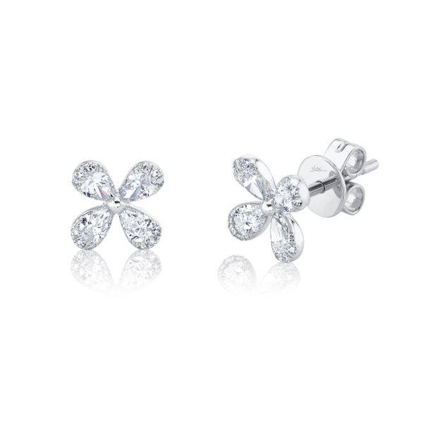 Pave Flower Earrings David Douglas Diamonds & Jewelry Marietta, GA