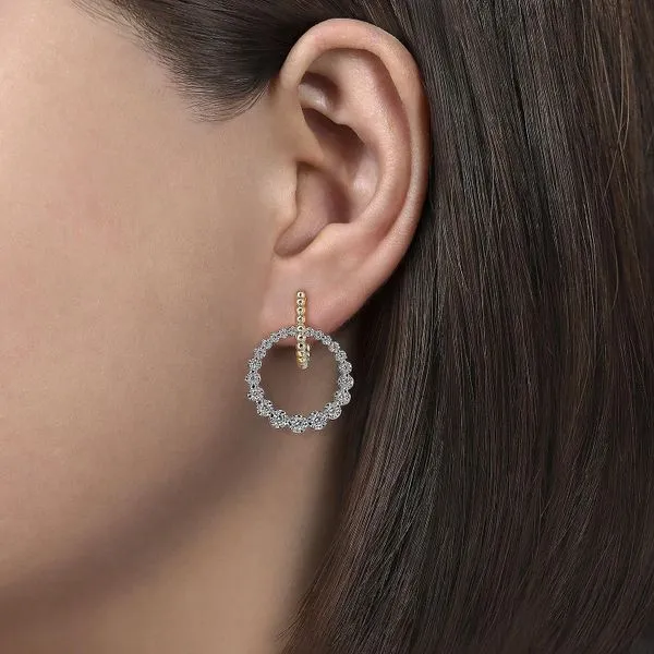 14k Accented Hoop Earrings | 17mm