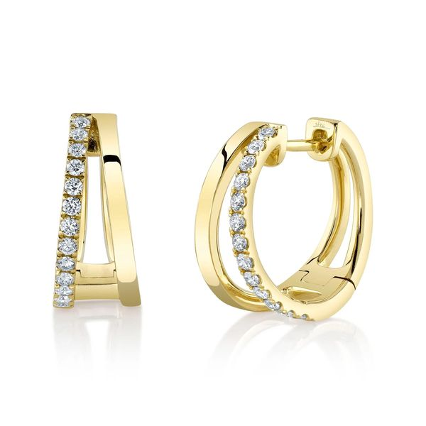 14K Yellow Gold Split Hoop Earrings David Douglas Diamonds & Jewelry Marietta, GA