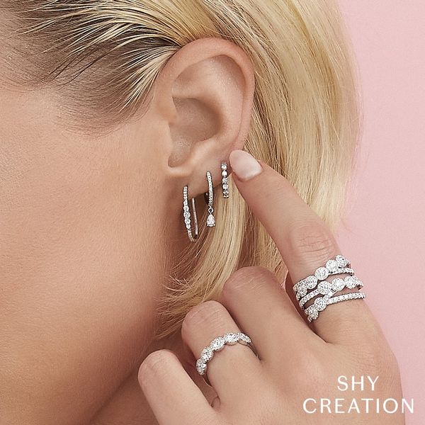 Scallop Huggie Earrings | 12mm Image 2 David Douglas Diamonds & Jewelry Marietta, GA