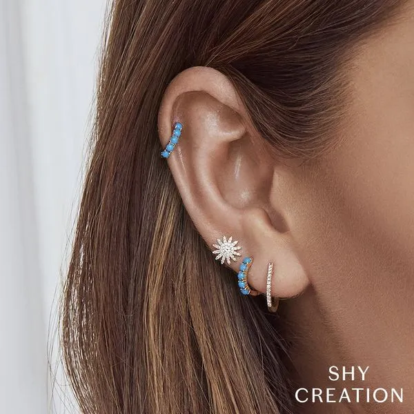 Diamond Huggie Earrings | 12mm