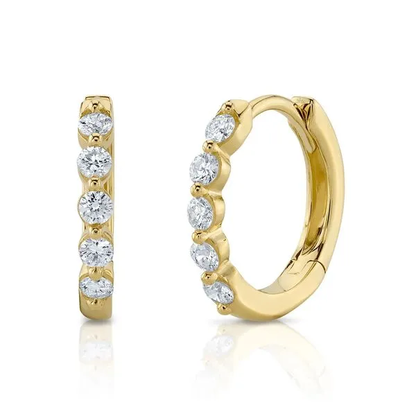14k Scallop Hoop Earrings | 13mm David Douglas Diamonds & Jewelry Marietta, GA