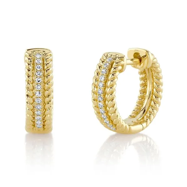 14k Wide Hoop Earrings | 13mm