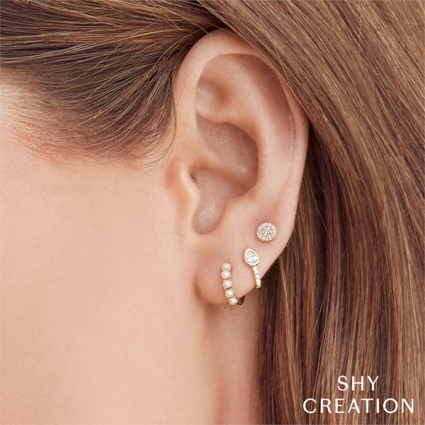 Diamond Pave Stud Earrings Image 4 David Douglas Diamonds & Jewelry Marietta, GA