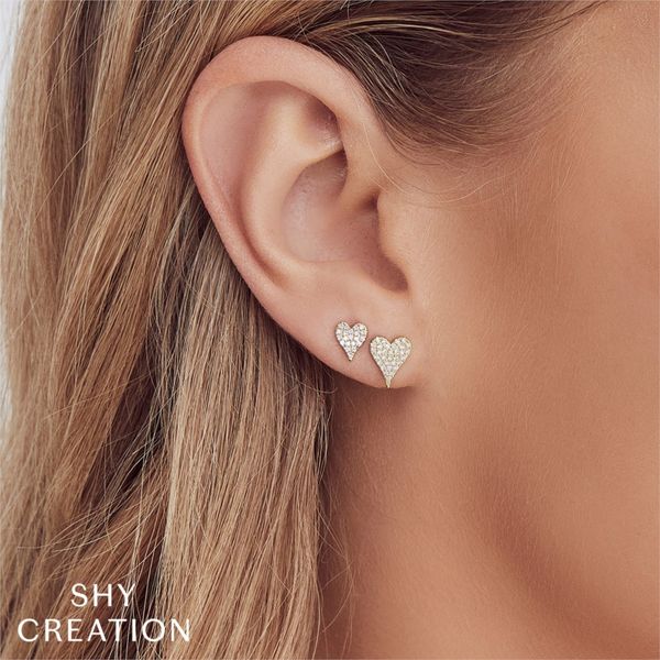 Pave Heart Stud Earrings | Mini Image 2 David Douglas Diamonds & Jewelry Marietta, GA