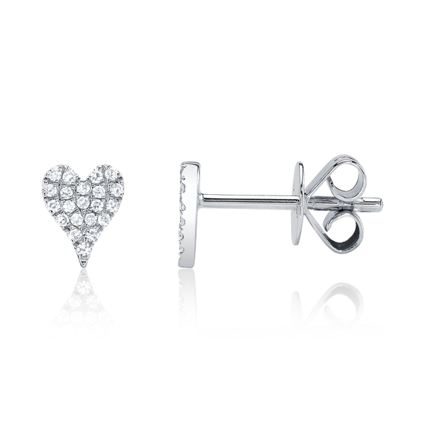 Pave Heart Stud Earrings | Mini Image 3 David Douglas Diamonds & Jewelry Marietta, GA