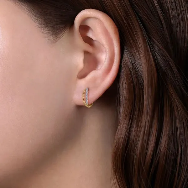 Twisted Pave Earrings | 10mm