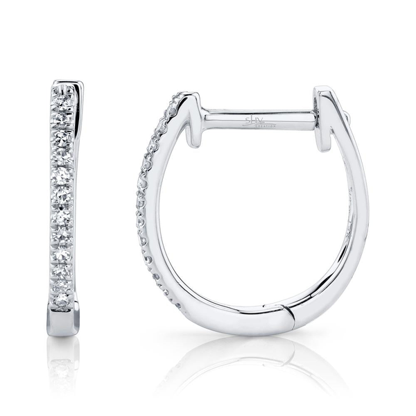 Diamond Huggie Earrings | 12mm Image 4 David Douglas Diamonds & Jewelry Marietta, GA