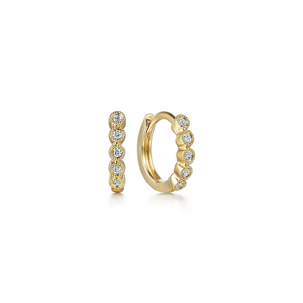 Bezel Hoop Earrings | 10mm