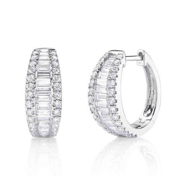 Baguette Huggie Earrings David Douglas Diamonds & Jewelry Marietta, GA
