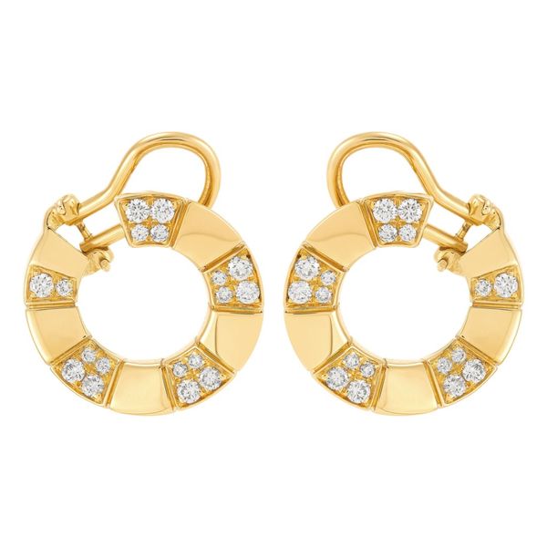 Hoop Omega Earrings Image 2 David Douglas Diamonds & Jewelry Marietta, GA