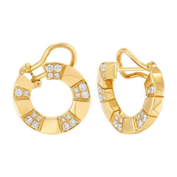 Hoop Omega Earrings Image 3 David Douglas Diamonds & Jewelry Marietta, GA