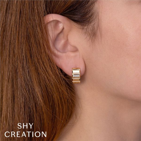 Geo Cut Hoop Earrings | 15mm Image 2 David Douglas Diamonds & Jewelry Marietta, GA