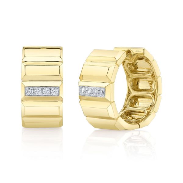 Geo Cut Hoop Earrings | 15mm David Douglas Diamonds & Jewelry Marietta, GA