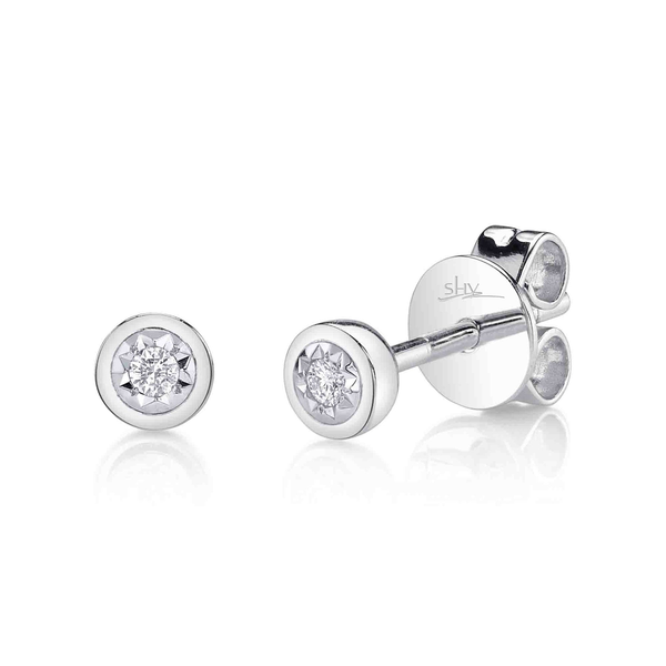 Bezel Stud Earrings David Douglas Diamonds & Jewelry Marietta, GA