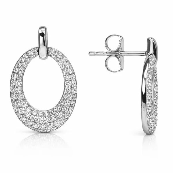 Oval Pave Earrings David Douglas Diamonds & Jewelry Marietta, GA