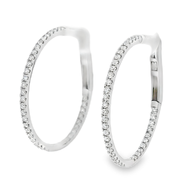 Pave Hoop Earrings | 25mm Image 3 David Douglas Diamonds & Jewelry Marietta, GA