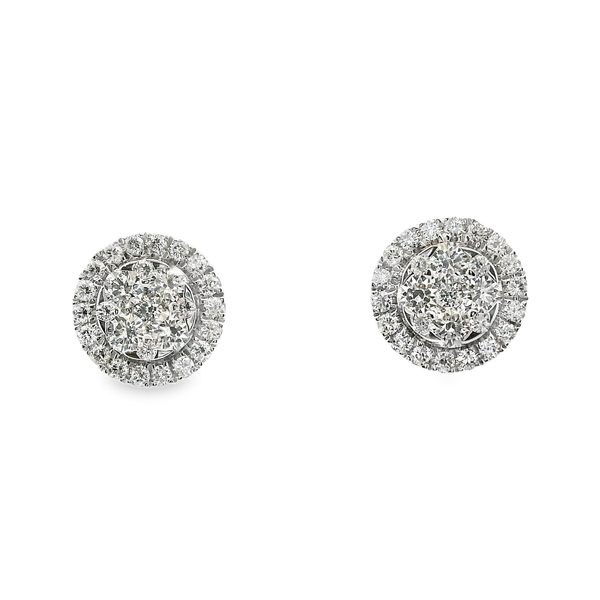 Cluster Halo Earrings Image 2 David Douglas Diamonds & Jewelry Marietta, GA