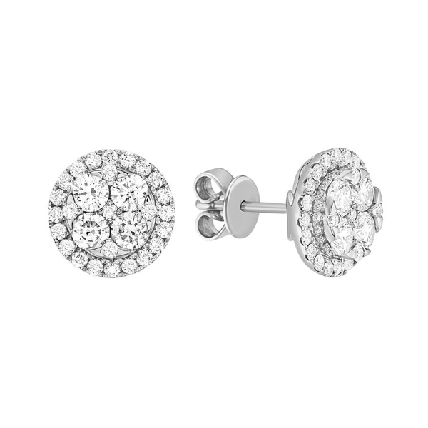 Cluster Halo Earrings David Douglas Diamonds & Jewelry Marietta, GA