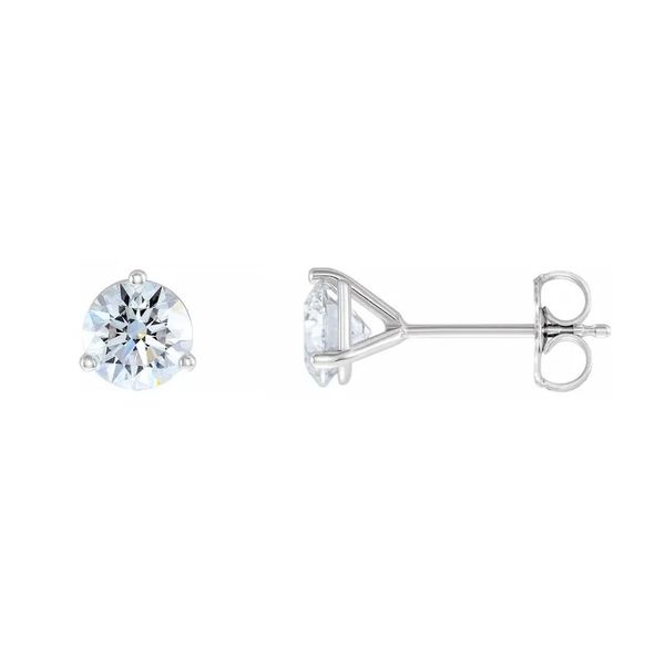 14k White 1 1/2 CTW Lab Grown Diamond Earrings Image 2 David Douglas Diamonds & Jewelry Marietta, GA