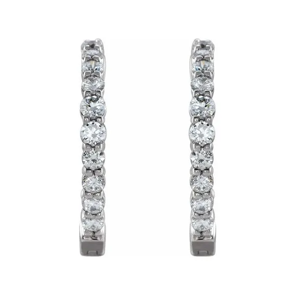 Lab Diamond Hoop Earrings | 19mm