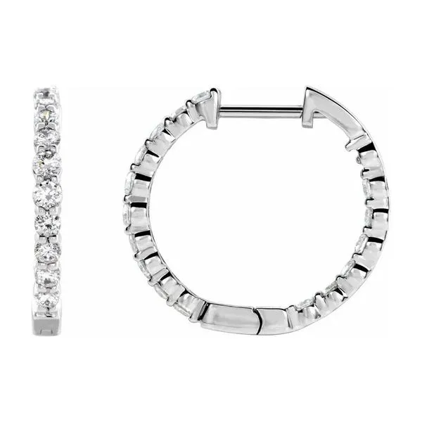 Lab Diamond Hoop Earrings | 19mm