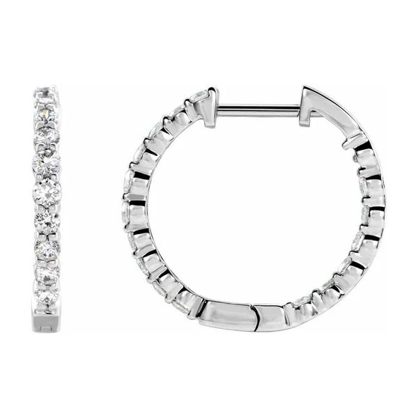 Lab Diamond Hoop Earrings | 19mm David Douglas Diamonds & Jewelry Marietta, GA