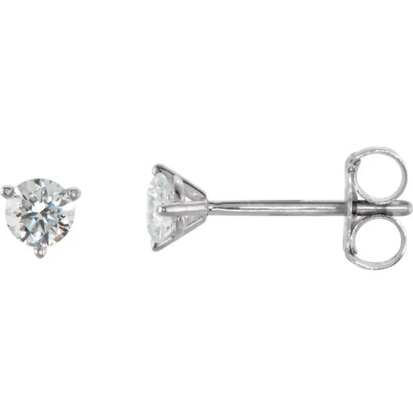 14k White 1/4 CTW Diamond Earrings | Select