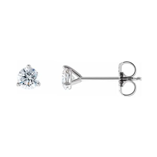 14k White 1/2 CTW Lab Grown Diamond Earrings Image 2 David Douglas Diamonds & Jewelry Marietta, GA
