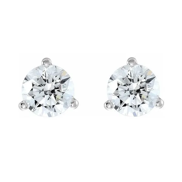 14k White 2 CTW Lab Grown Diamond Earrings