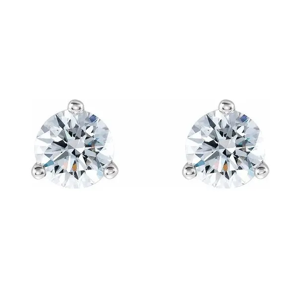14k White 1/2 CTW Lab Grown Diamond Earrings thumb image 1