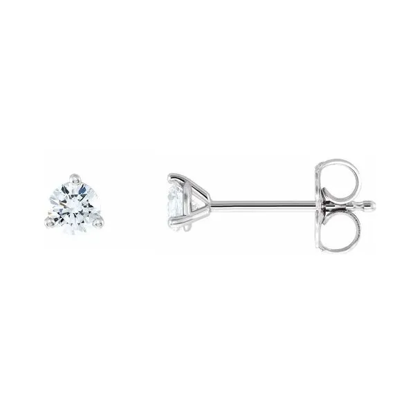 14k White 1/3 CTW Lab Grown Diamond Earrings Image 2 David Douglas Diamonds & Jewelry Marietta, GA